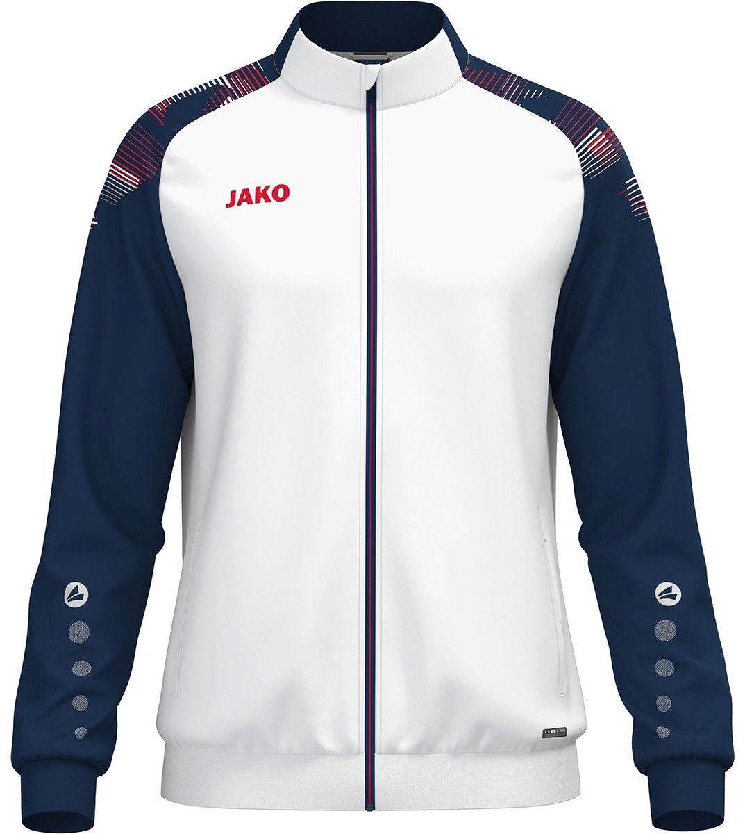 Jako Sonic Polyestervest Kinderen - Wit / Marine / Rood | Maat: 116