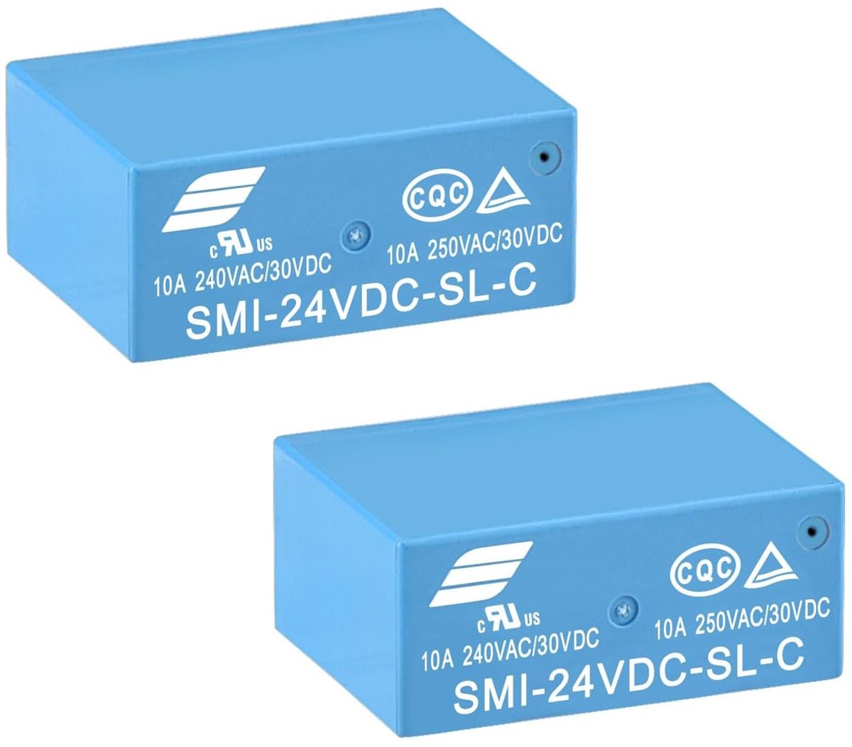 Set van 2 relais voor pc-kaart, 24VDC, SPDT, 10A 250VAC/30VDC