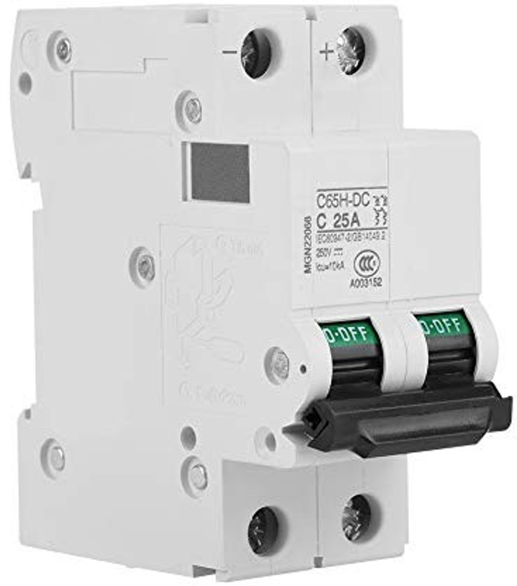 Dailygoody - DC 250V 2P Circuit Breaker - 40A Miniatuur Schakelaar - Betrouwbare bescherming - Voor zonnepanelen - Veiligheidsoplossing - Ideaal voor ...