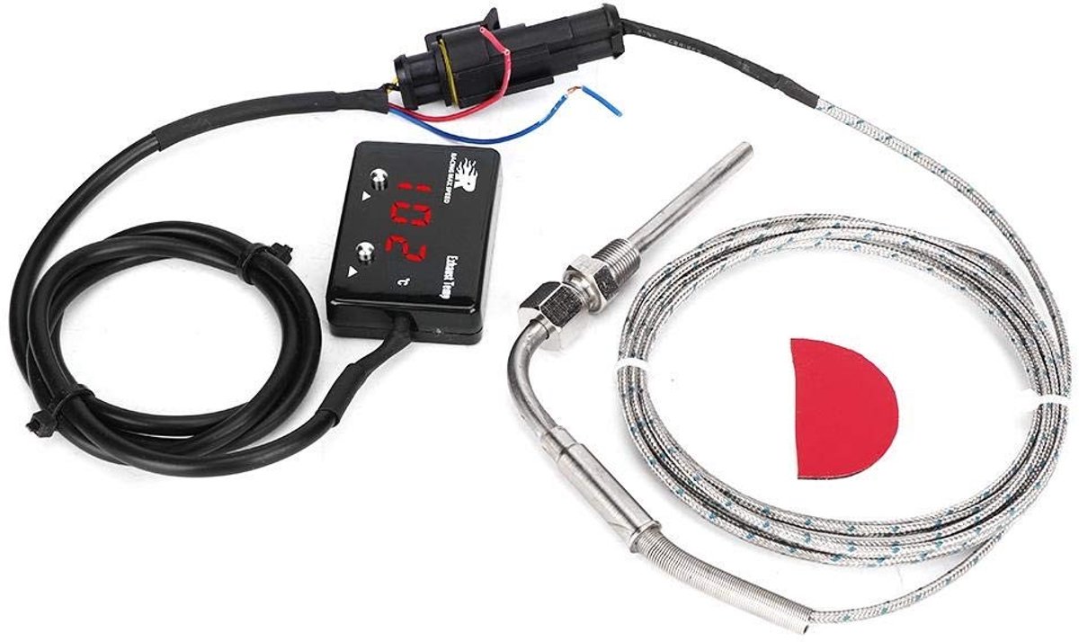 Dailygoody - Digitale uitlaatgastemperatuurmeter - Temperatuurdisplay voor auto - 0-1000C - Turbo benzine meter - Voor 4WD voertuigen - 12V DC