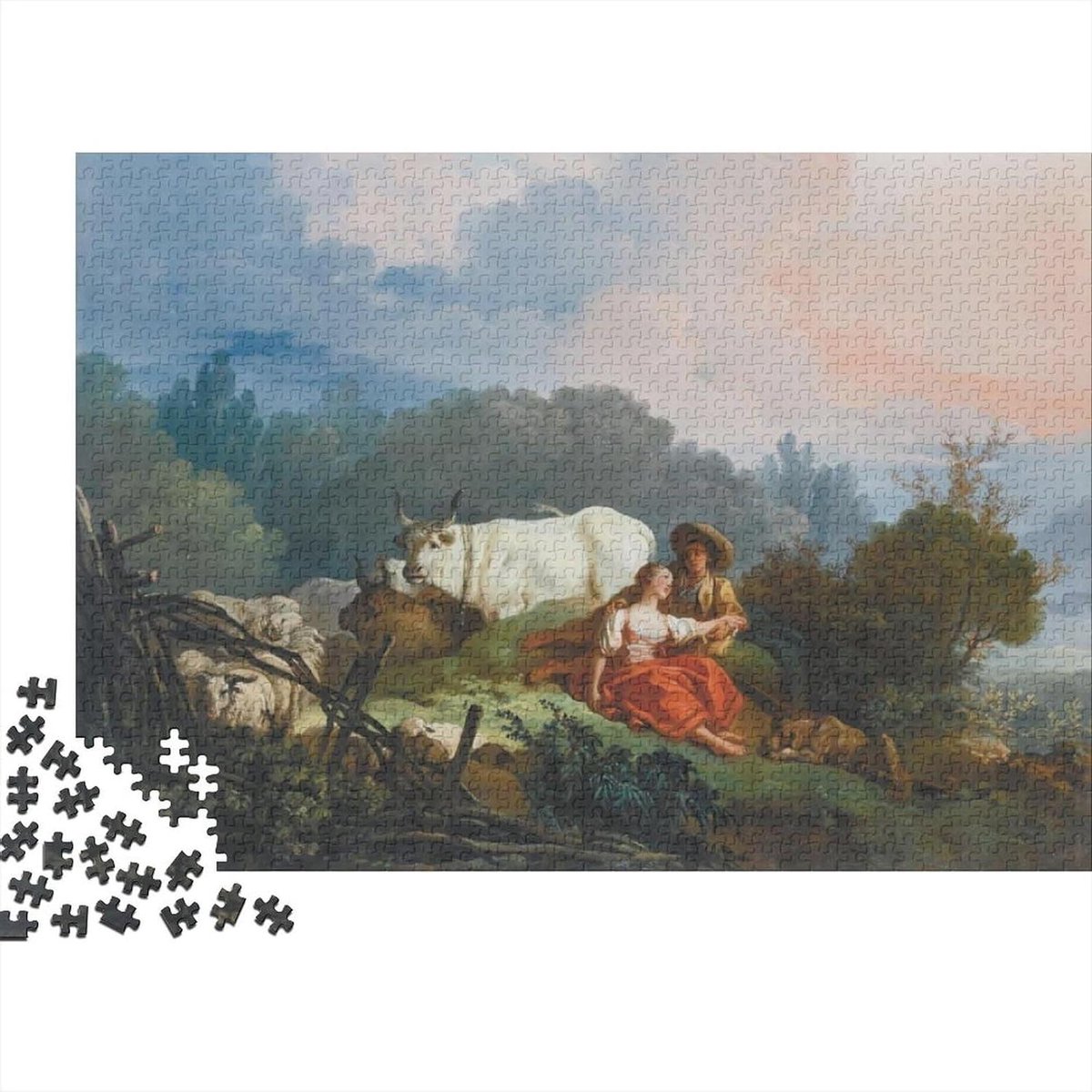 Kunstpuzzel - Legpuzzel - Familieplezier - Unieke vormen - 1000 stukjes - Klassieke schilderijen