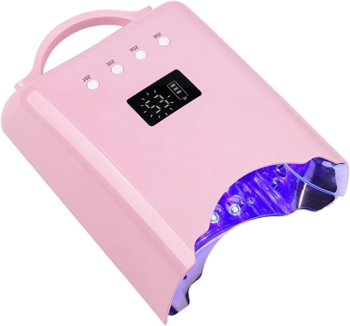 Nagellamp - Gellak Droger - Manicure Thuis - Oplaadbaar Batterij - 78W - Roze