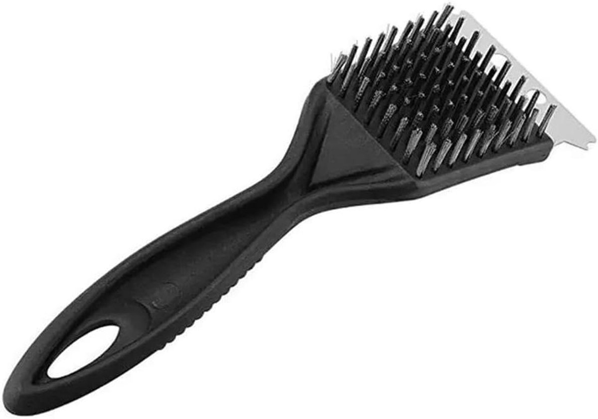 Grill Borstel - BBQ Schoonmaker - Grill Reinigen - Hittebestendig Handvat - 10x10x10 mm - Zwart
