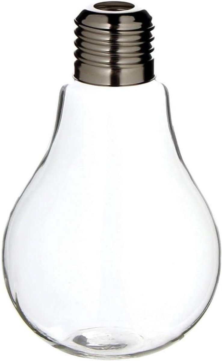 Vaas Gloeilamp - Glazen Vaas - Decoratie - Uniek Design - 12 cm - Transparant