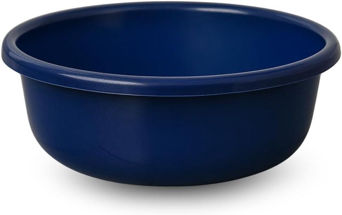 Ronde wastafel - Grote basin - Veelzijdig gebruik - Duurzaam kunststof - 40 cm diameter - Blauw