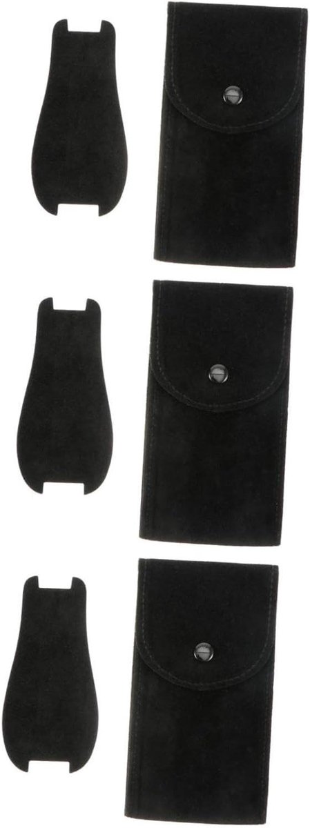 Horloge Opbergzakjes - Reis Pouch - Veilig Opbergen - Ingebouwde Bescherming - 3 Stuks - Zwart