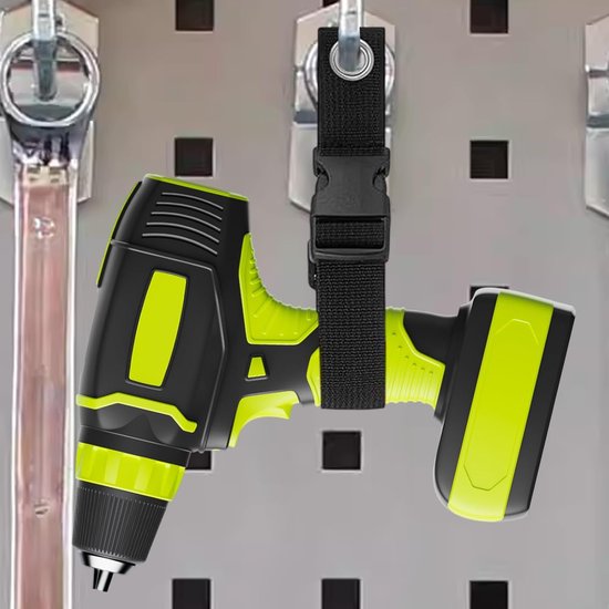 Kabel Organizer - Slang Hanger - Opruimen Werkplaats - Zes Verstelbare Riemen - 25x405 cm - Grijs — afbeelding 2
