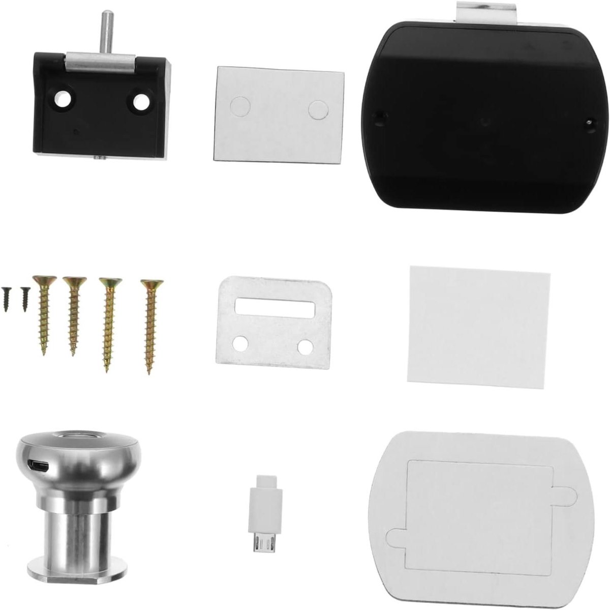 Vingerafdruk Slot - Slimme Ladevergrendeling - Meubels Beveiligen - Snelle Herkenning - 7x5.5CM - Zilver