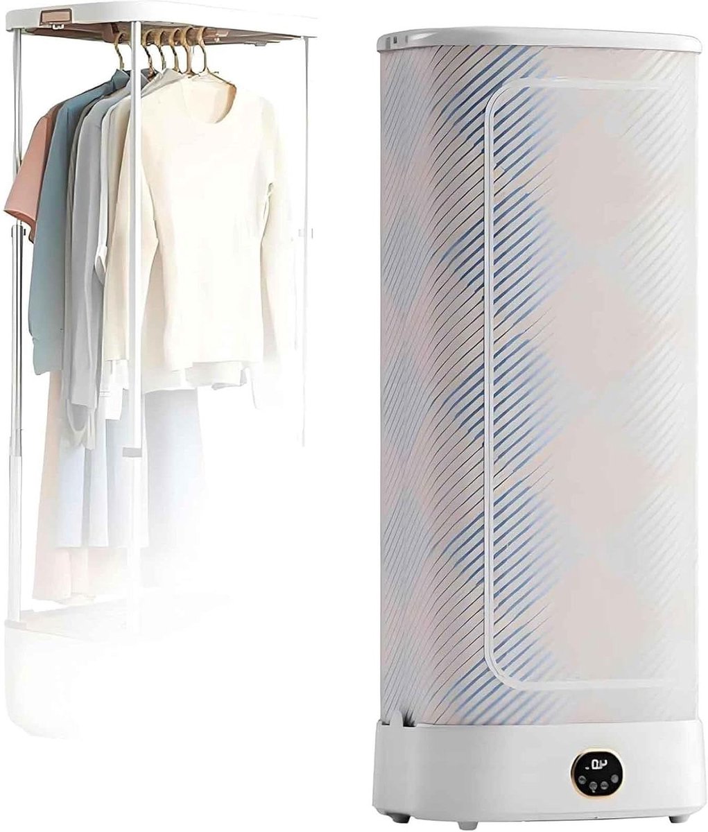 Kledingverzorgingsmachine - Stoomdroger - Kleding Ontkreuken - 360° Hetelucht - 1000 Watt - Wit