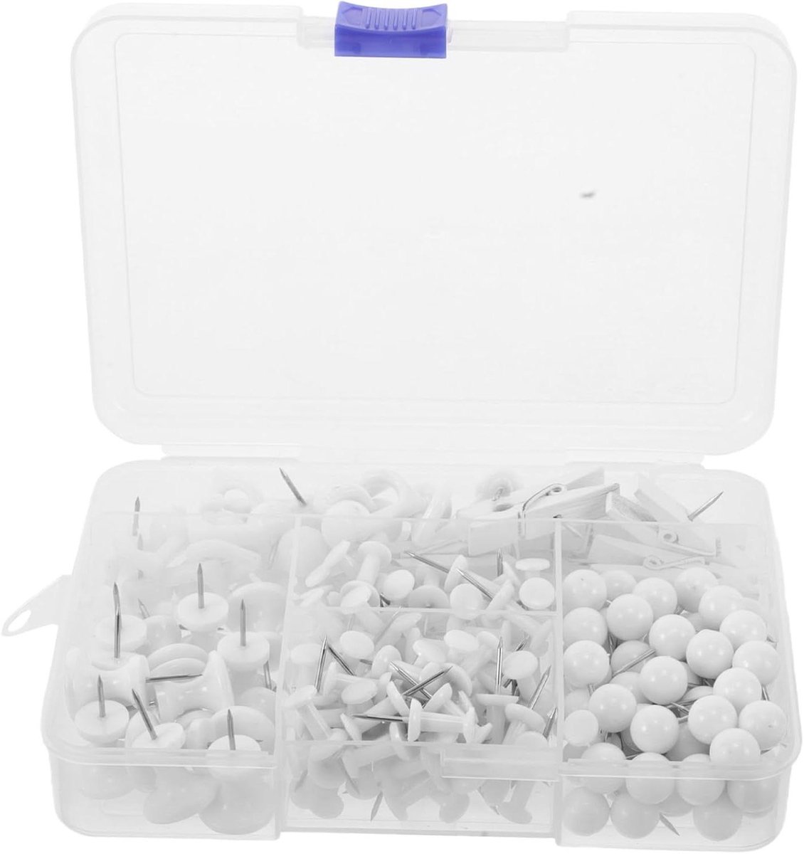 Decoratieve Punaises - Muurprikkers Set - Documenten Bevestigen - Beschermende Rand - 200 Stuks - Wit