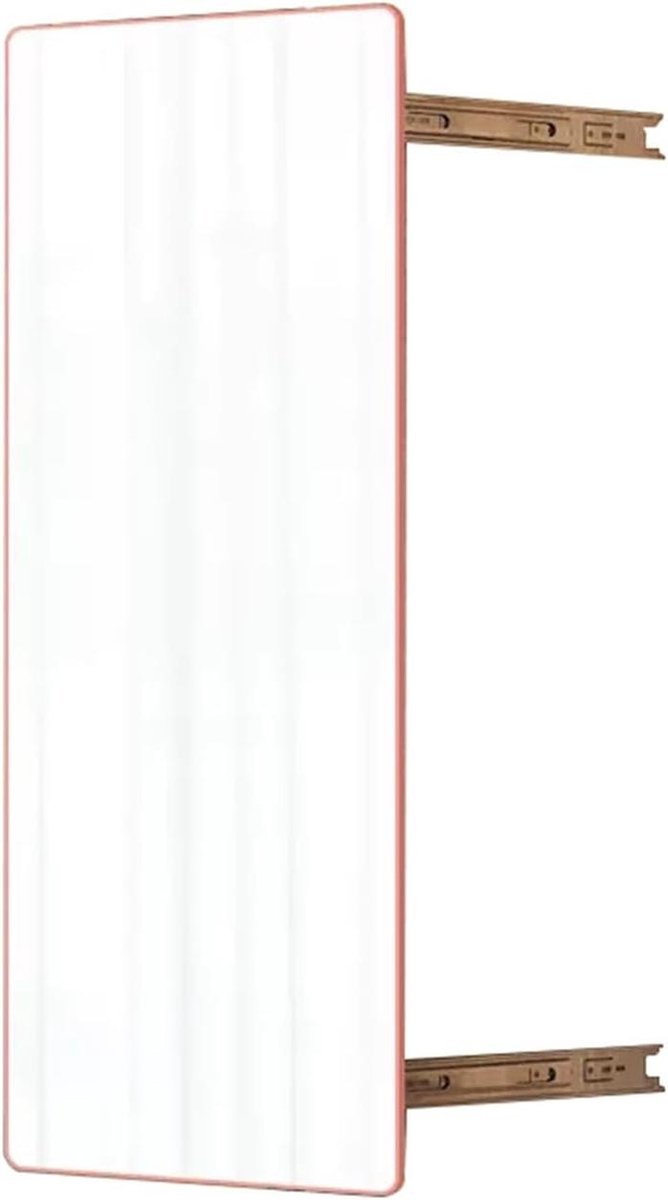 Verborgen Schuifspiegel - Volledige Passpiegel - Kleding Combineren - Telescopisch Ontwerp - 100 x 40 cm - Roségoud