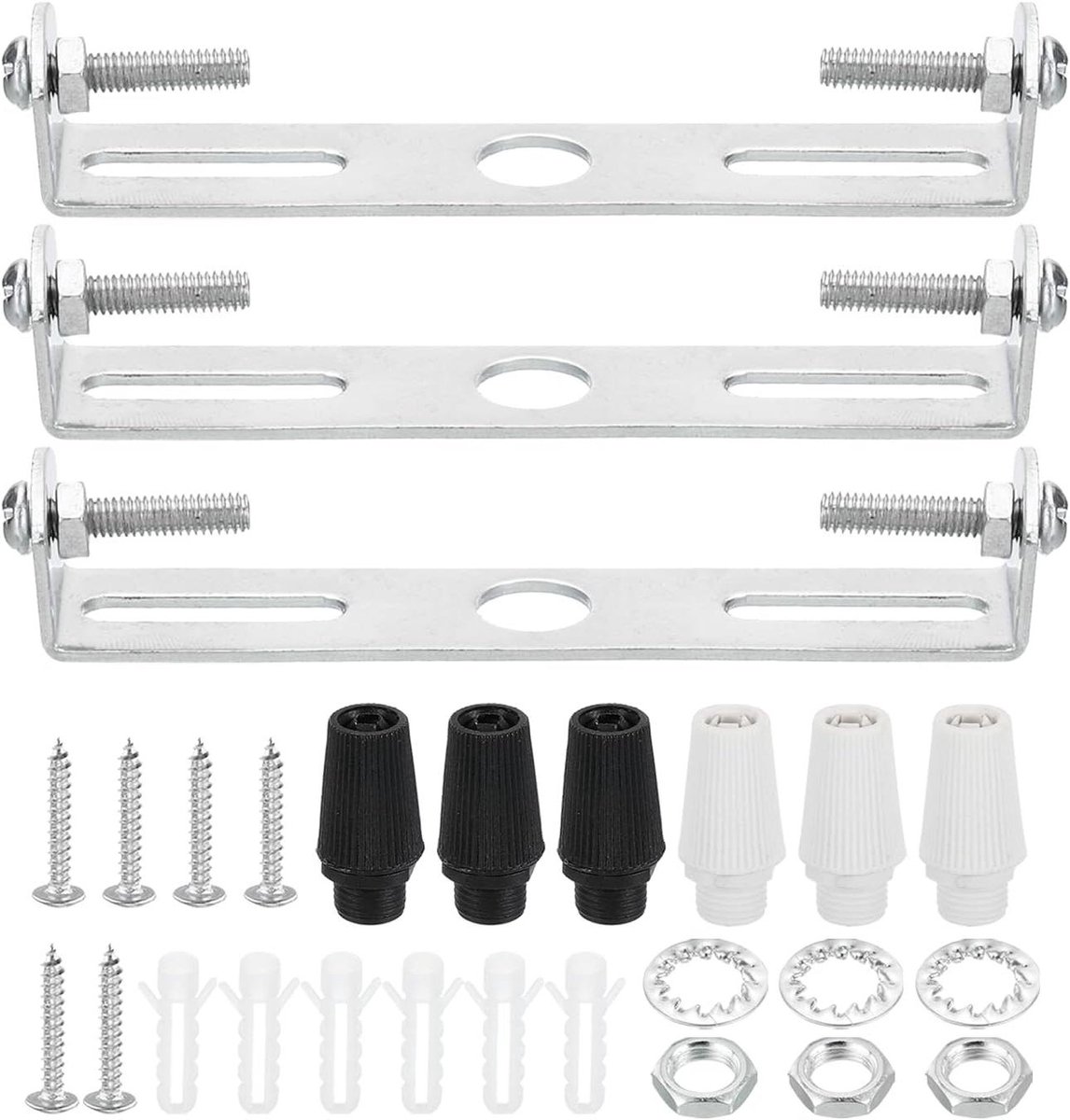 Plafondlamp Bevestiging - Lamp Ophanging - Verlichting Installeren - Roestbestendig Staal - 95 mm Plaat - Zilver