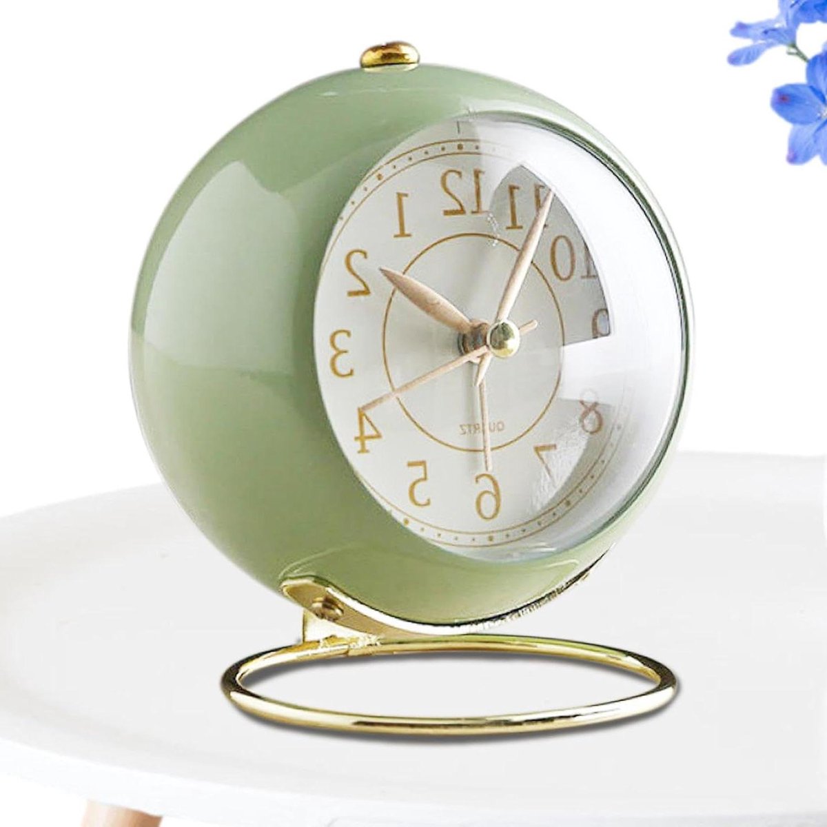 Leuke wekker - Stille klok - Diepe slapers - Retro Europees design - 105 cm breed - Groen