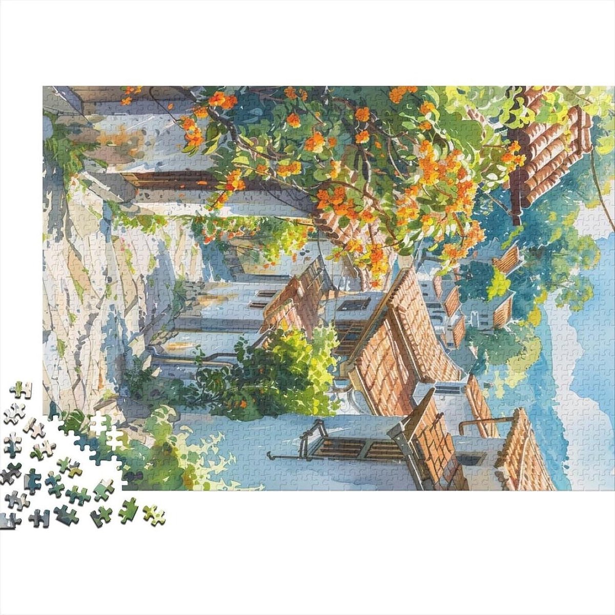Legpuzzel - Ontspanningspuzzel - Vrije Tijd - Met Bonusposter - 75x50 cm - Kleurrijk