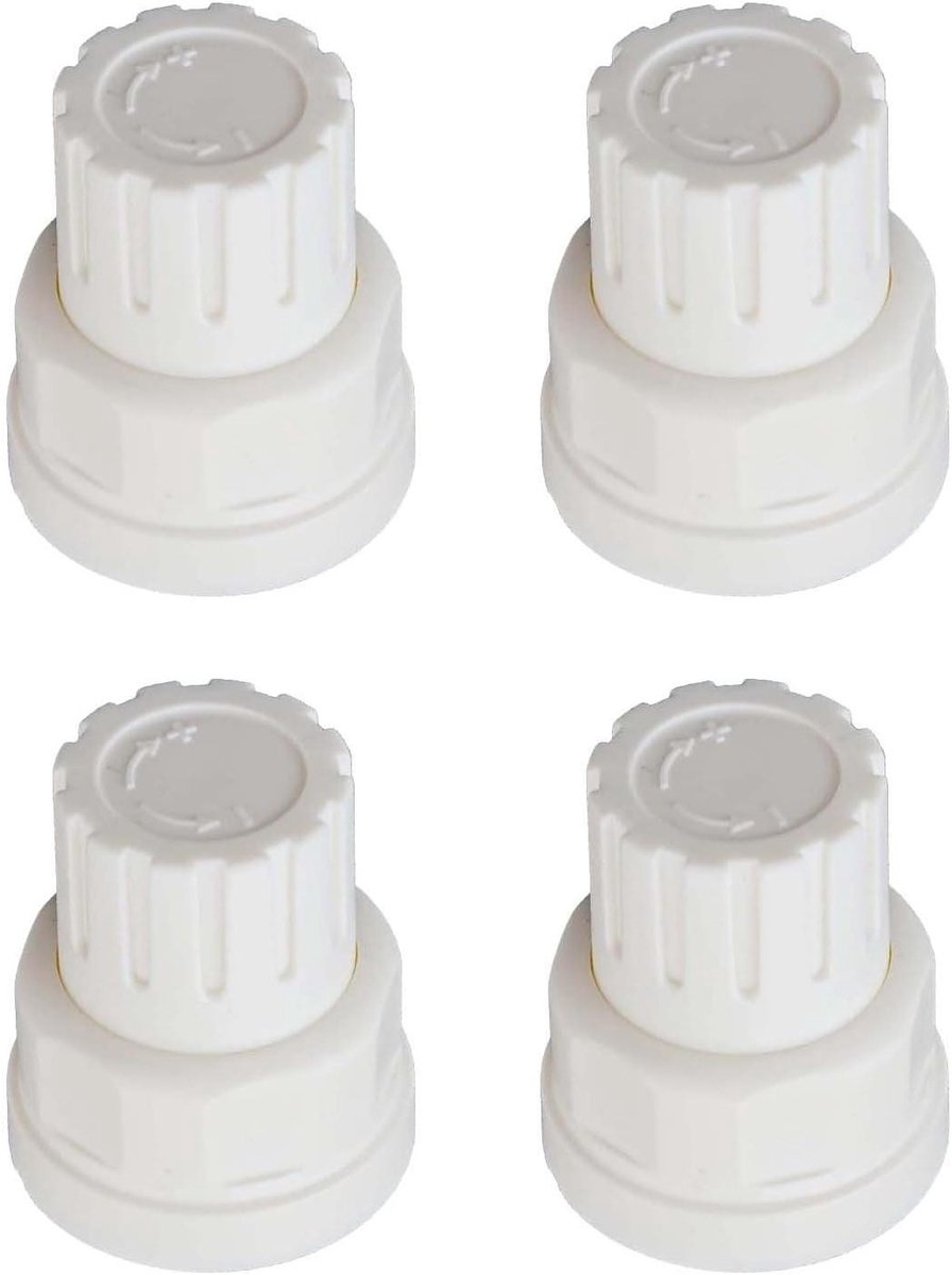 Handwiel voor Verwarming - Thermostaat Knop - Temperatuur Regelen - Robuuste Kunststof - M30 x 1.5 - Wit