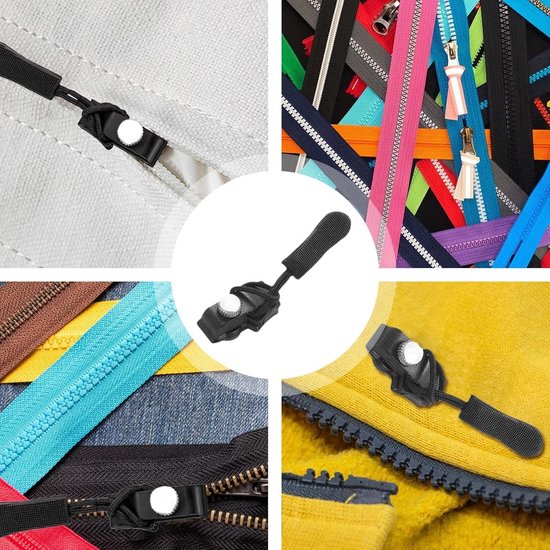 Rits reparatiekit - Rits vervanger - Bagage reparatie - Universele pasvorm - 10 stuks - Metaal van Merkloos — afbeelding 3