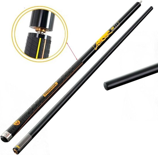 Biljartkeu - Pool Cue - Biljart Spelen - 3-delig Ontwerp - 58 Inch - Zwart — afbeelding 5