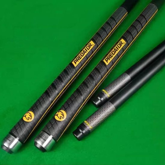 Biljartkeu - Pool Cue - Biljart Spelen - 3-delig Ontwerp - 58 Inch - Zwart — afbeelding 2