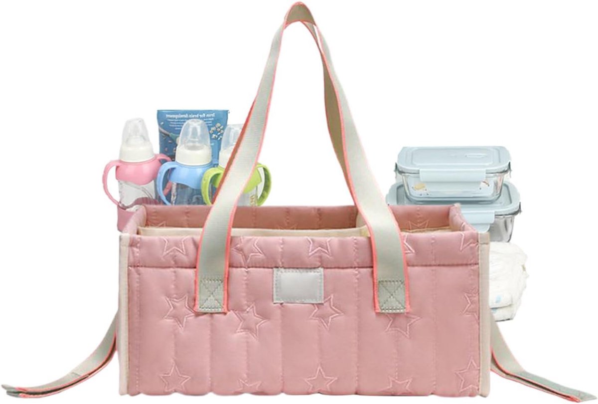 Luier Organizer - Baby tas - Reizen met baby - Verstelbare indeling - 180x180x40mm - Grijs