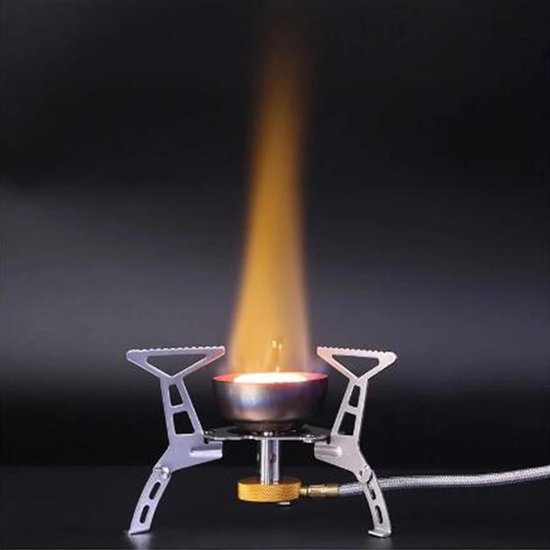 Camping fornuis - Buitenbrander - Koken op reis - Honingraat structuur - 95 cm hoog - Zilver — afbeelding 2