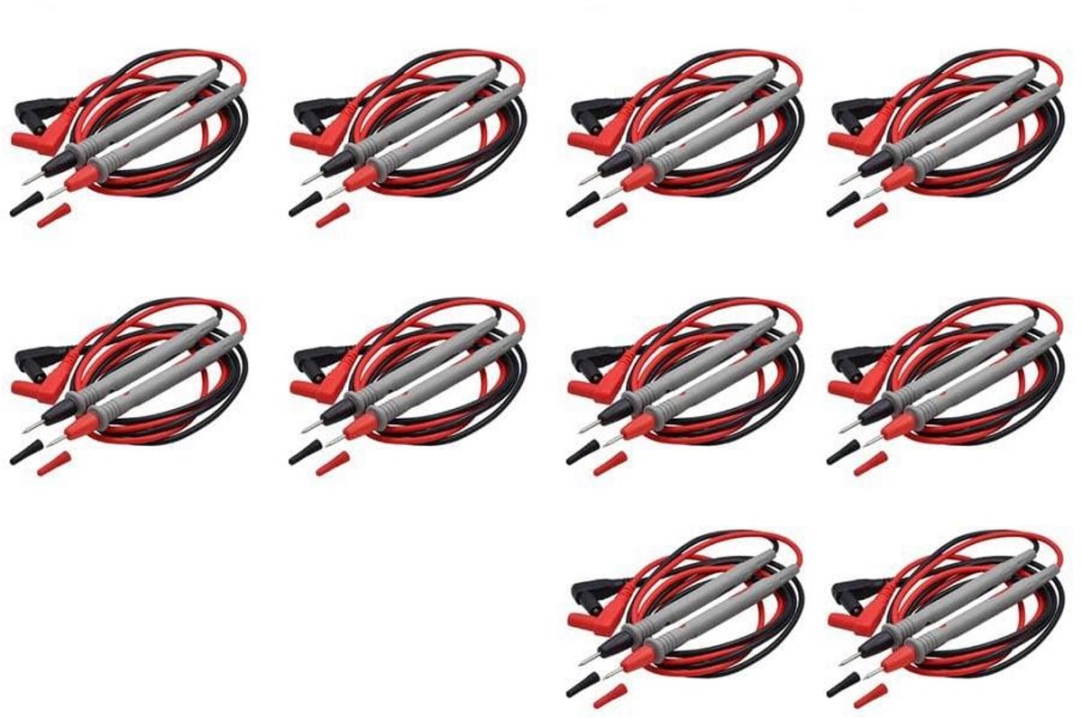 Meetpennen Set - Universele Probes - Elektronica Testen - 1000V Capaciteit - 90cm Kabellengte - Zwart Rood