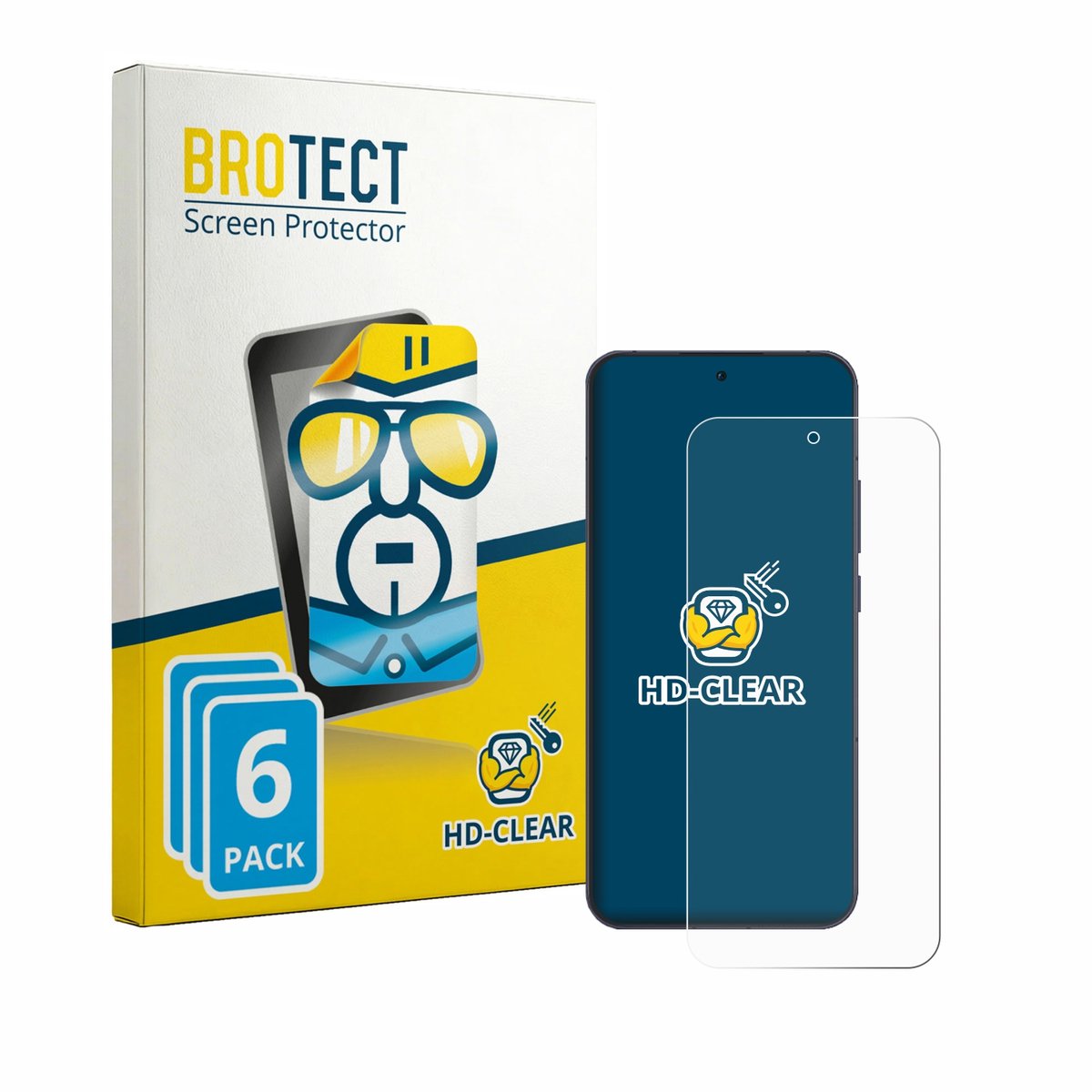BROTECT - Screenprotector voor Oppo Reno 13 - Folie Beschermfolie transparant 6 Stuks