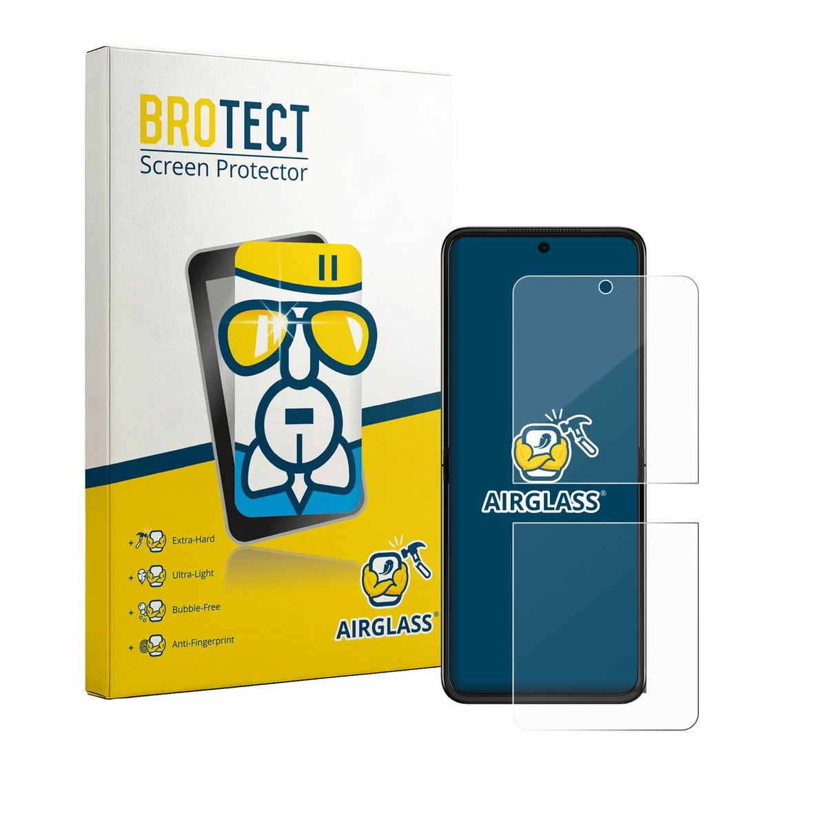 Screenprotector voor Motorola Razr 70 Plus Beschermglas transparant