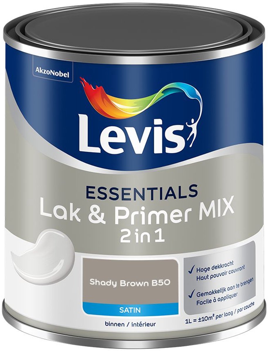 Levis - Essentials Lak & Primer Mix - Shady Brown B50 - Mengverf - 1 L