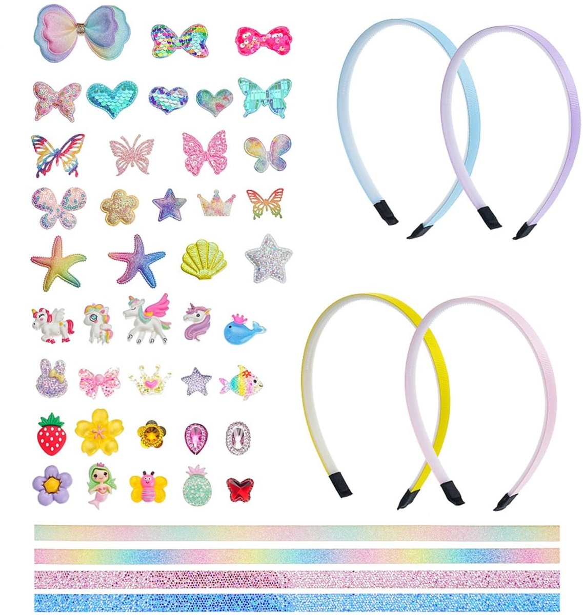 Allecto - Haaraccessoires Set - Creatieve Hoofdbanden Kit - Voor Meisjes van 5-11 Jaar - DIY Activiteiten - Creatief en Leuk - Geschikt voor Kinder...