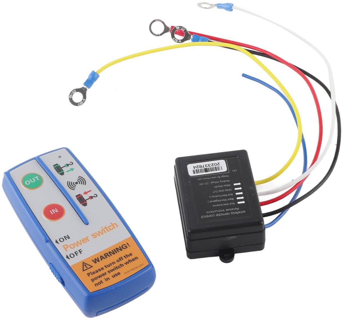 Allecto - Draadloze Afstandsbediening - 12V Elektrische Winch - Voor