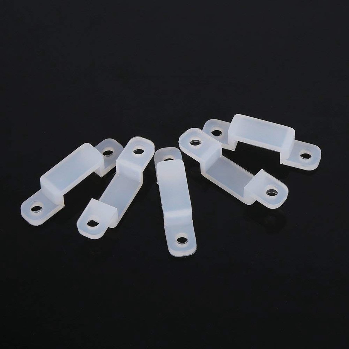 Allecto - LED Strip Bevestigingsclips - 100 Stuks - Hoogwaardige silicone houders - 8/10/12mm - Waterproof en stevig - Geschikt voor SMD 3528 5050 ...