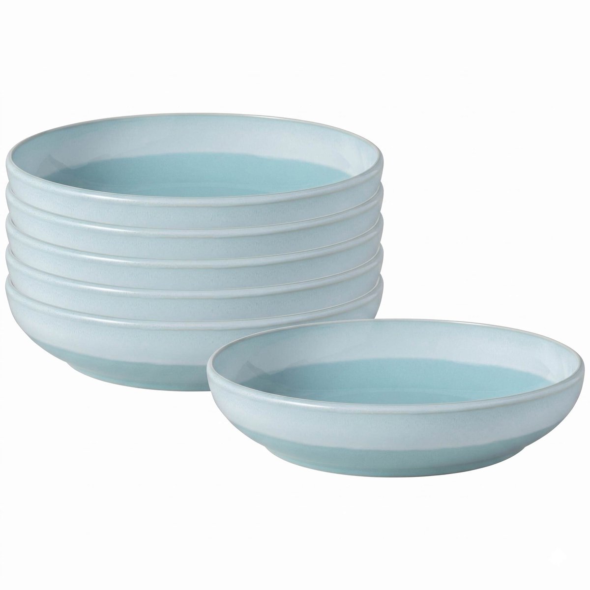 Pastaschalen Perlemor Aqua ø 22,2 cm Set van 6