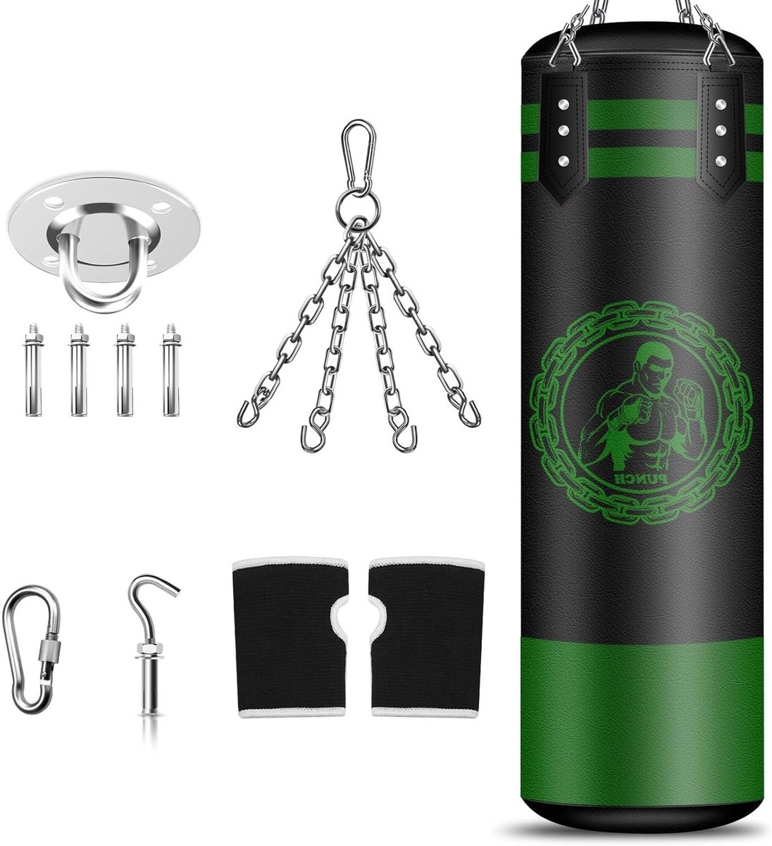 Punching Bag Set van 120 cm met Volledige Accessoires voor Kickboxing, MMA, Muay Thai en Karate Training