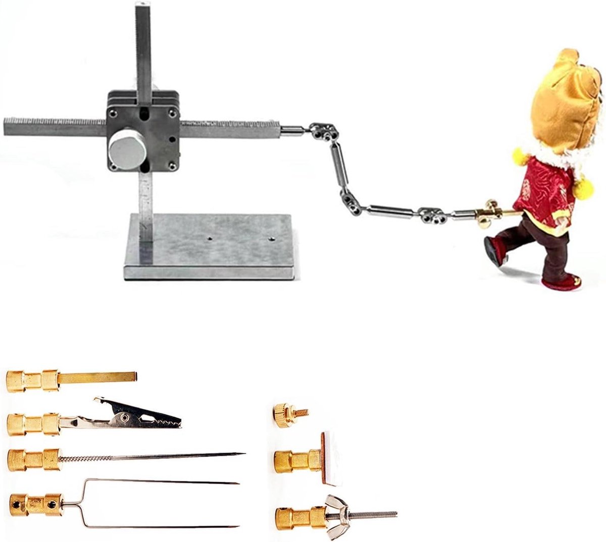 Stop Motion Kit - Animatie Rig - Creatief Filmen - Gelede Arm - 40-50cm Arm - Zilver