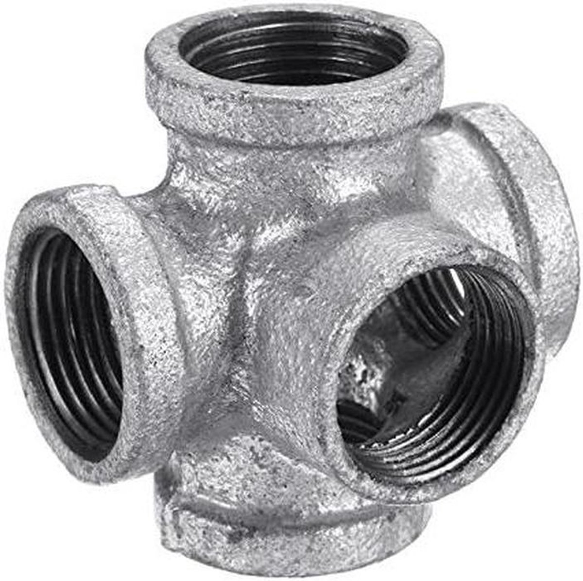 Buiskoppeling Kruisstuk - Kruisstuk Pijp - Leidingen Verbinden - Vormbaar IJzer - 3/4 inch - Verzinkt