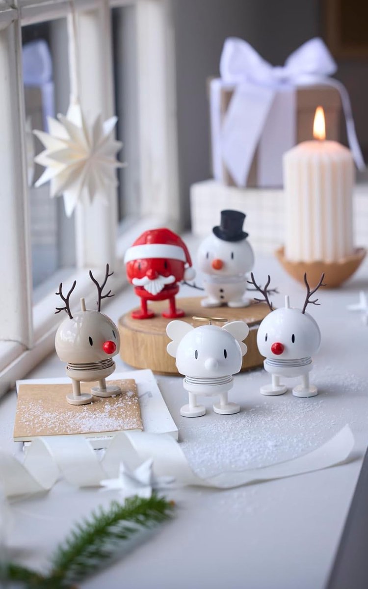 Rudolph Kerstdecoratie - Kerstbeeldje Rendier - Feestelijke Decoratie - Klassiek Deens Design - 9 cm Hoog - Latte – foto 3