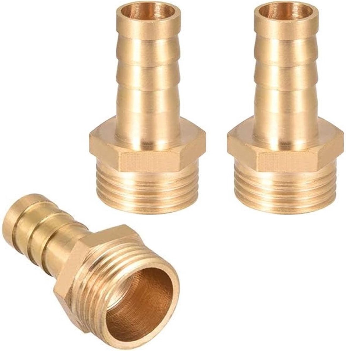Adapter voor Messing Buis met 10mm Diameter en G3/8 Mannelijke Schroefdraad - Perfect voor Water- en Luchtleidingen