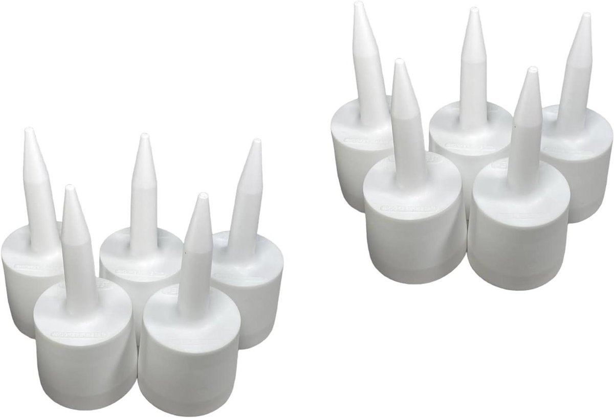 Kit Tube Vervanger - Kit Tip - Kit Aanbrengen - Herbruikbaar Mondstuk - 2 Stuks - Wit