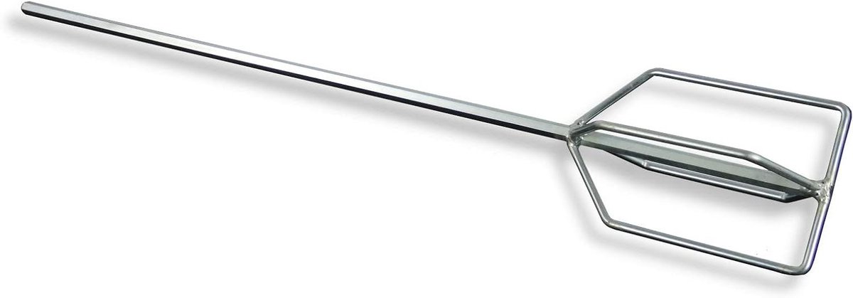 Mörtelrührer Verzinkt - Mengstaaf Cement Verf - Bouwprojecten Mengen - Roestbestendig Staal - 120mm x 660mm - Zilver