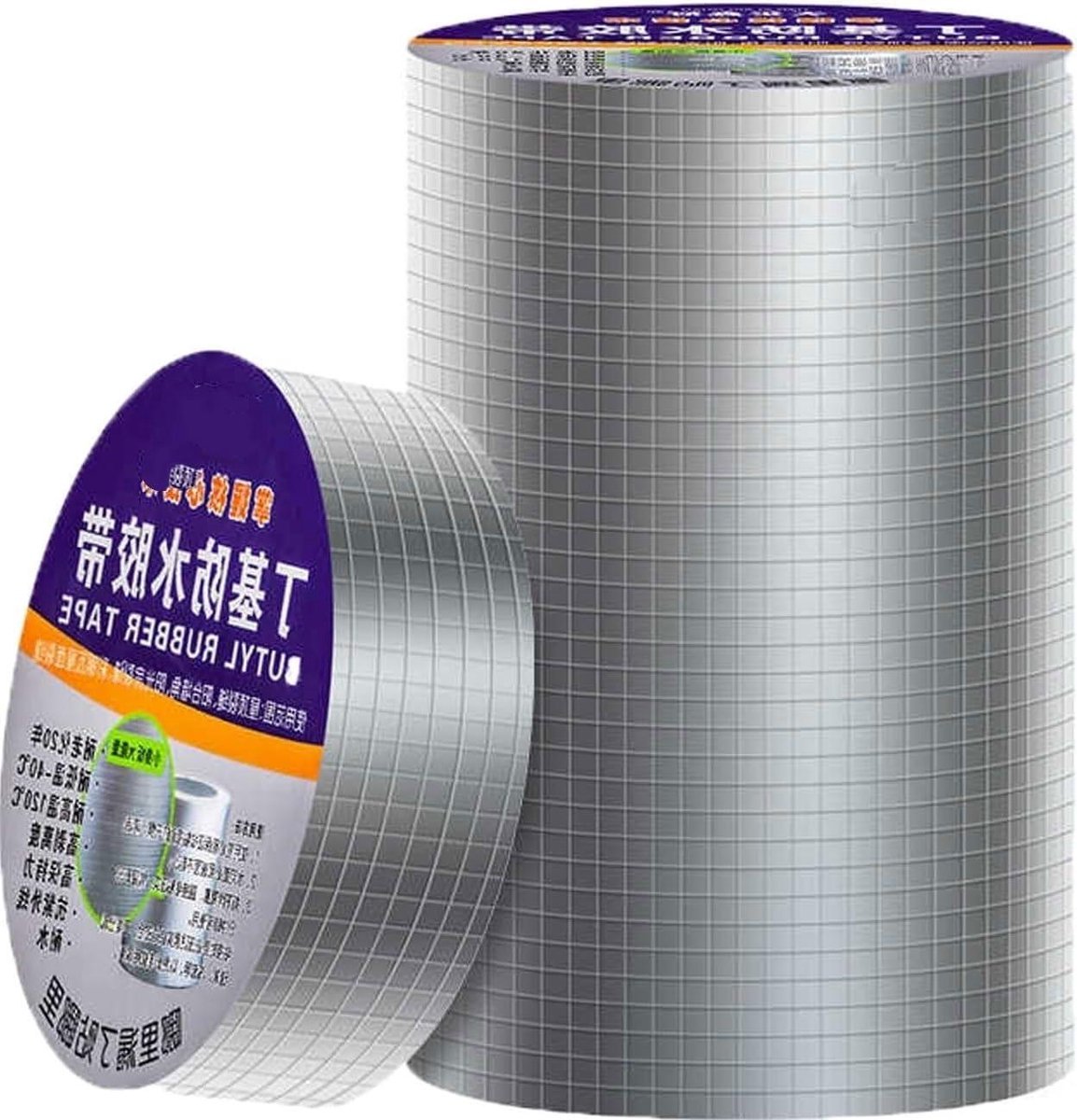 Butyl Tape - Waterdichte Afdichting - Lekkages Repareren - Aluminiumfolie Buitenkant - 5m x 5cm - Zilver