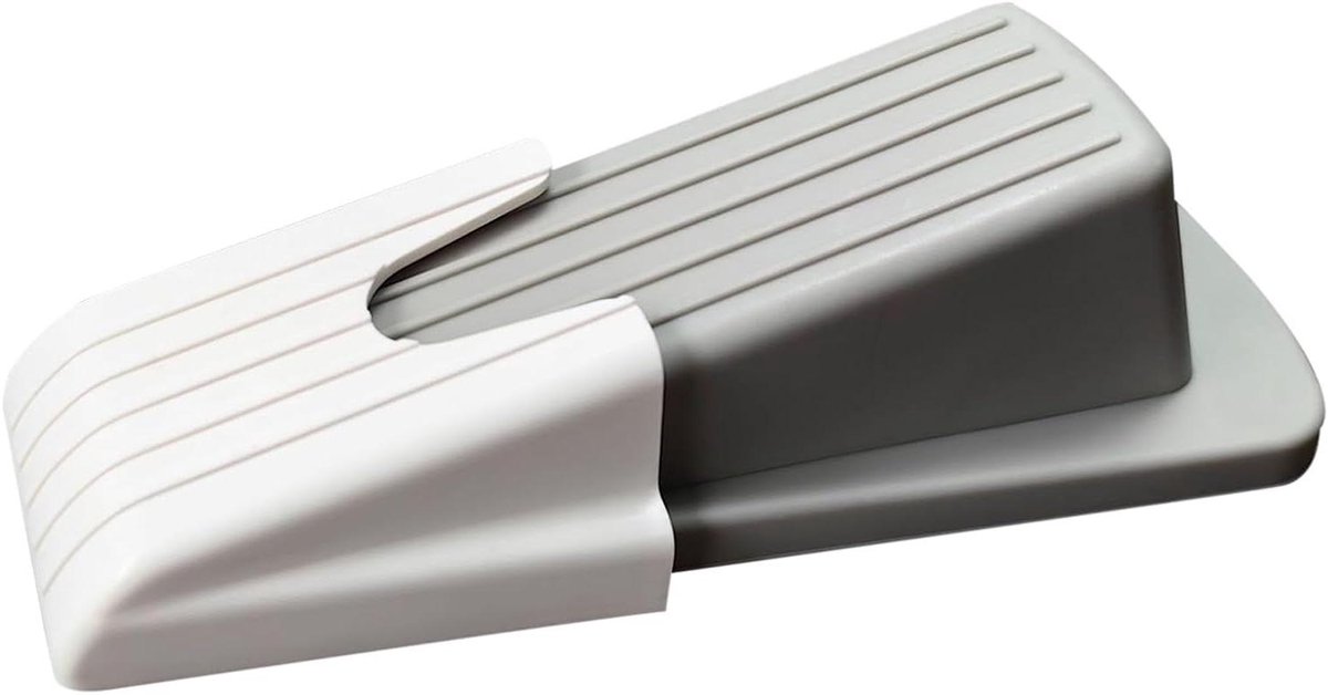 Deurstopper - Vloeranker - Muren Beschermen - Softclose Functie - 124 cm - Lichtgrijs