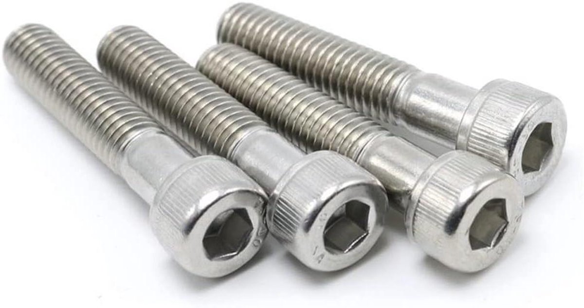 Binnenzeskantbout - Schroef Bout - Bevestigen Materialen - Roestvrij Staal - M20 x 140mm - Zilver