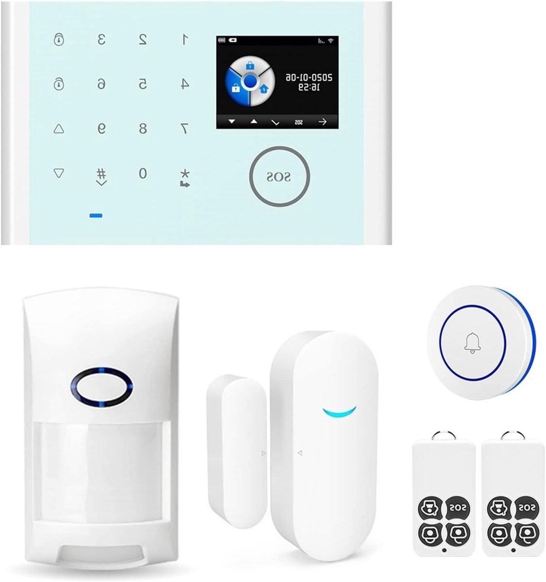 Beveiligingsalarm Kit - Thuis Alarmsysteem - Huis Beveiligen - App Controle - 25mm Compact - Groen
