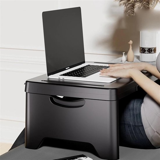 Opklapbare bedtafel - Inklapbaar bureau - Comfortabel werken - Ergonomisch ontwerp - 100x100x10 mm - Oranje — afbeelding 4