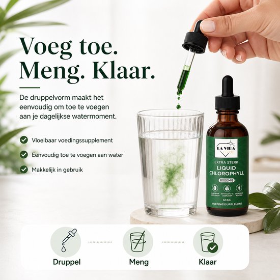 Chlorofyl Druppels - Extra sterk - 8000MG - Met E-BOOK - Chlorophyll Liquid  -