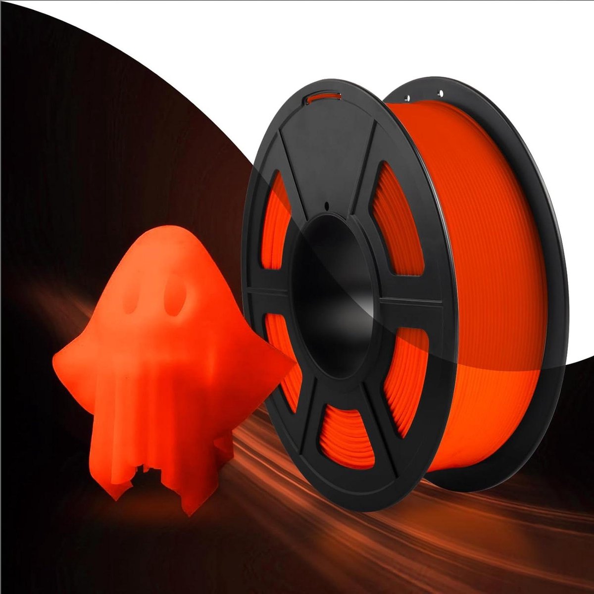 PLA Filament - 3D Print Materiaal - Creatief Ontwerp - Lichtgevend in Donker - 1.75mm 1kg - Rood