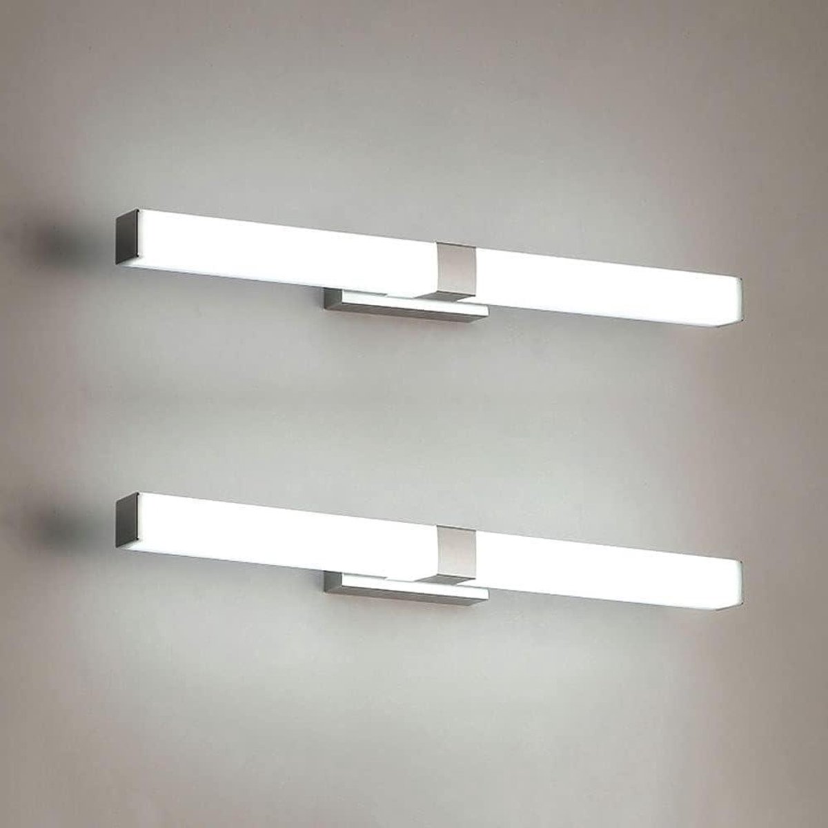 Spiegellamp LED - Badkamerlamp Wandlamp - Make-up Verlichting - Verstelbare Hoek - 40 cm - Chroom
