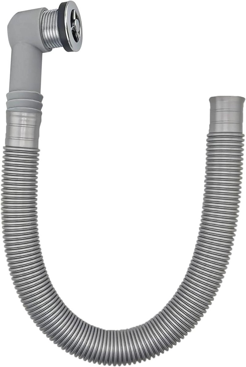 Gootsteen Overloopset - Afvoerplug - Voorkomt Overstroming - Voor Keramiek Marmer - 36mm Diameter - Zilverkleurig