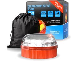Waarschuwingslampje Auto - Noodverlichting Motor - Veiligheid Onderweg - Magnetische Bevestiging - Compact Formaat - Oranje