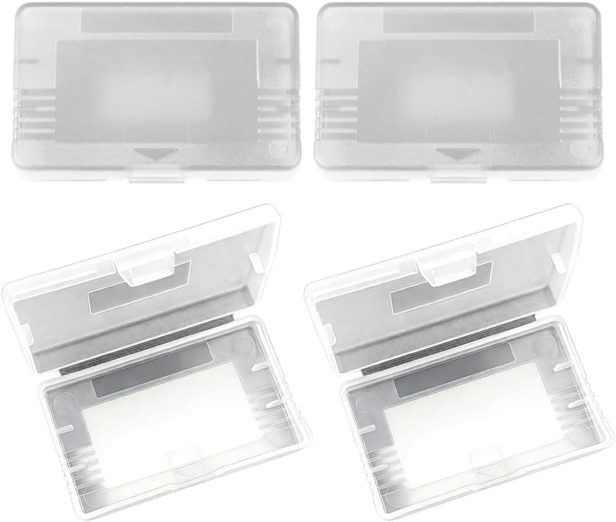 Transparante beschermhoezen voor Game Boy Advance speelpatronen - 4 stuks, duurzame stof en optimale bescherming